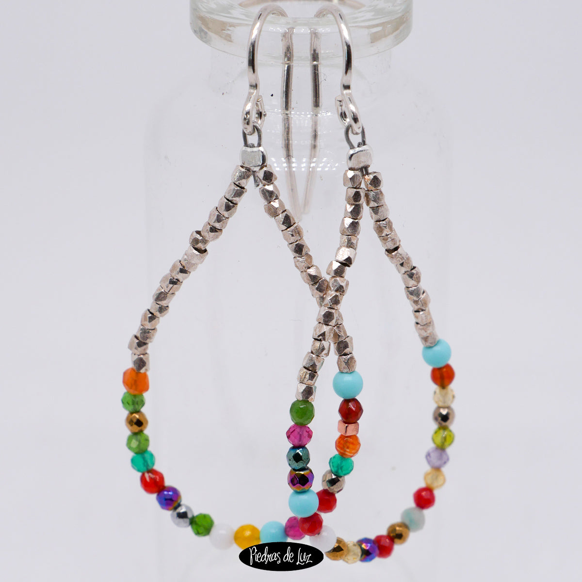 Pendientes Hematites y Piedritas pequeñas de los chakras