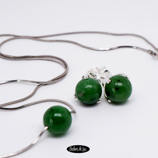 Conjunto bola Zoisita y Plata