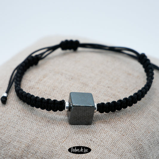 Pulsera Chico macramé y Hematite