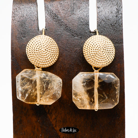 Pendientes Cuarzo Citrino