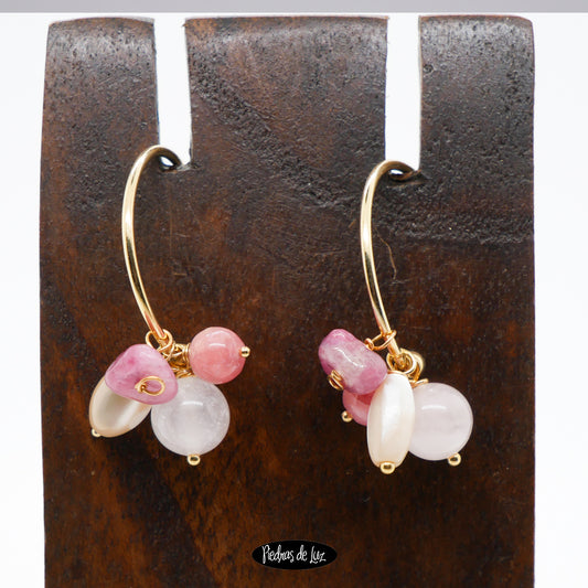 Pendientes aro Rodocrosita