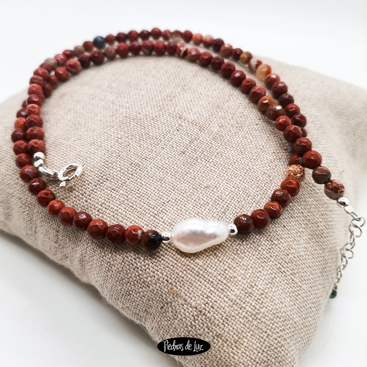 Gargantilla Jaspe y Perla