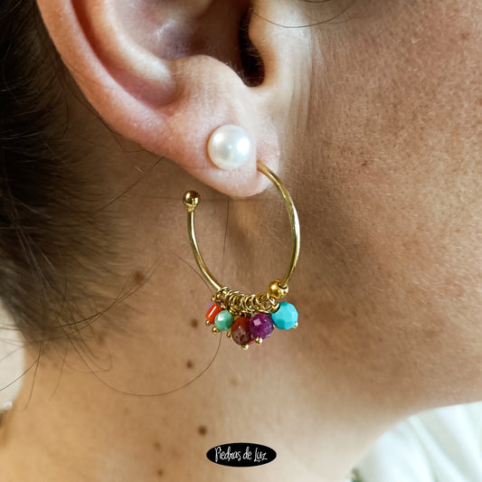 Pendientes Arito varios Minerales