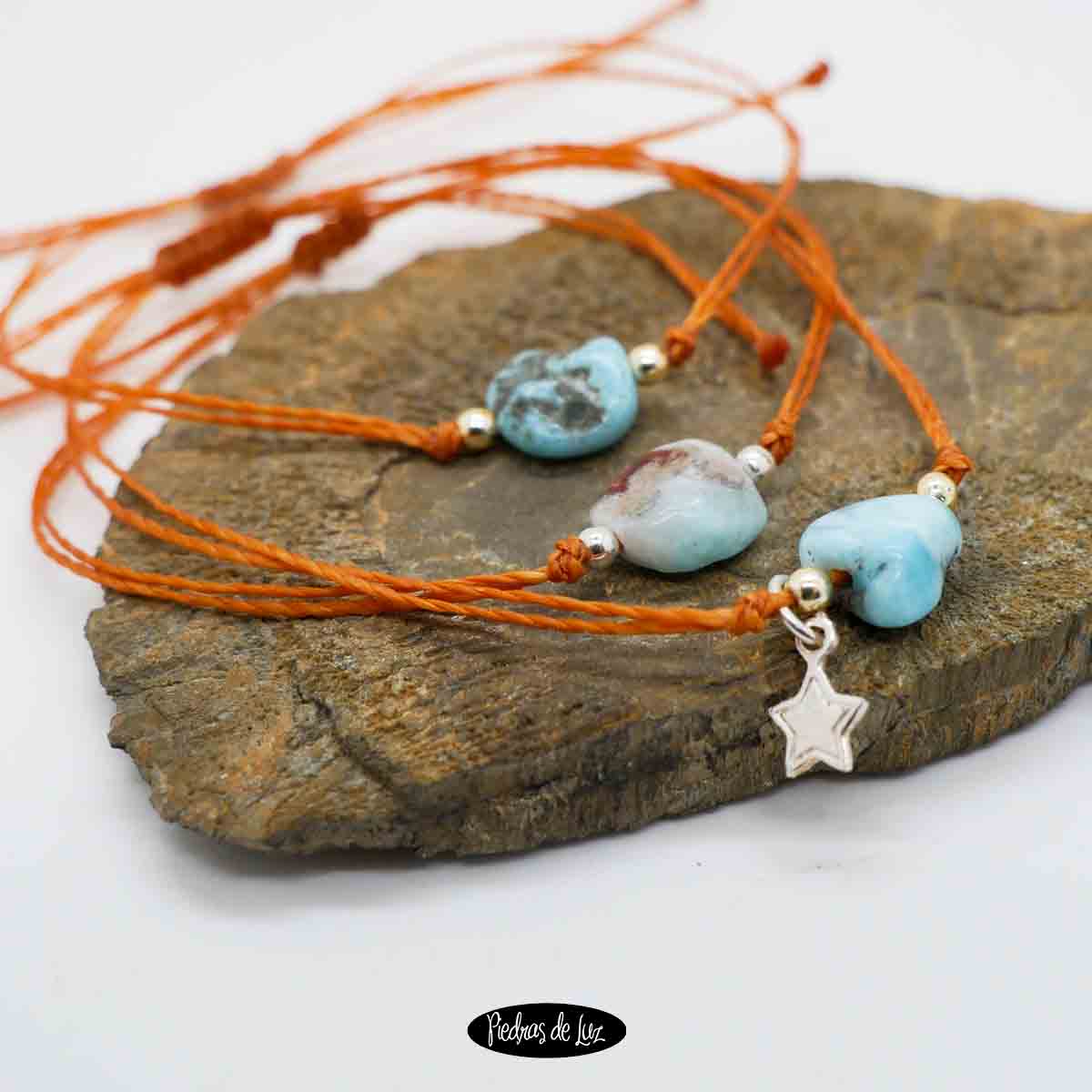 Pulsera piecita Larimar