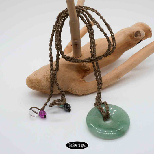 Colgante Donut Cuarzo Verde