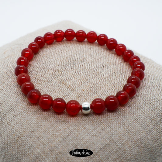 Pulsera elástica Ágata Carneola