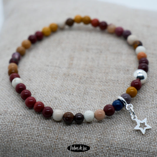 Pulsera de Mokaita Elástica