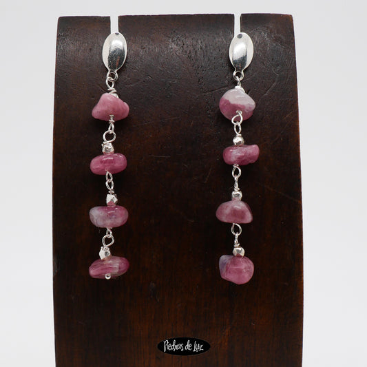 Pendientes Turmalina Rosa