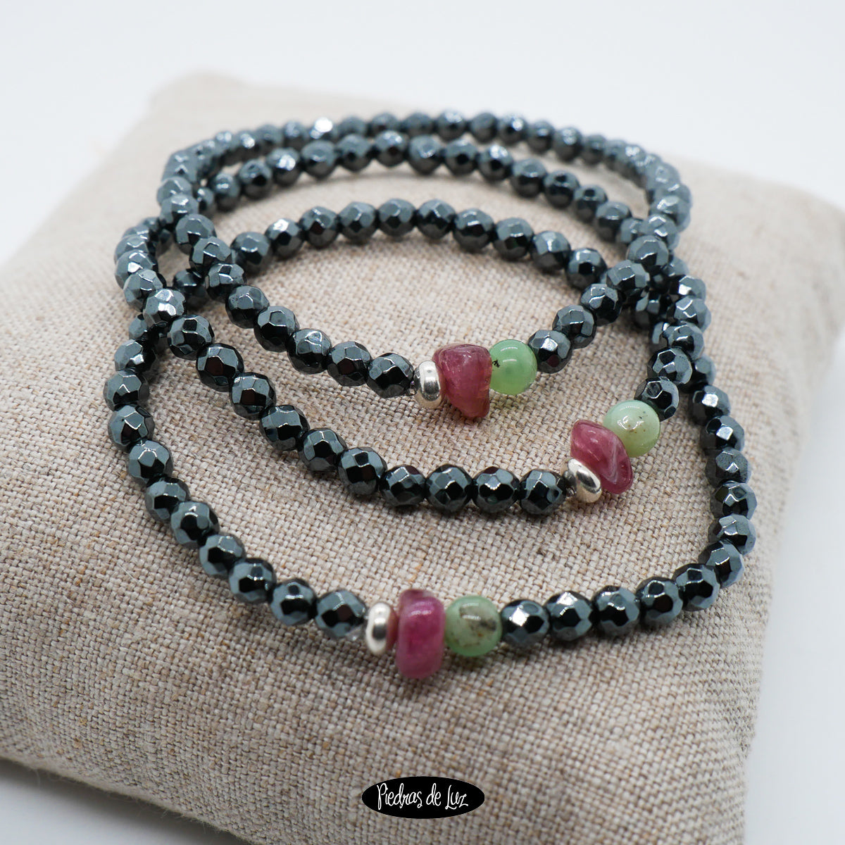 Pulsera Protección Hematite Facetada