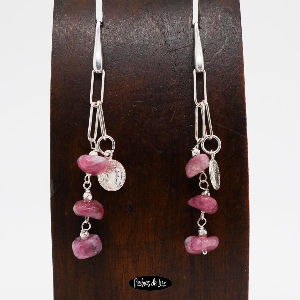 Pendientes Turmalina Rosa