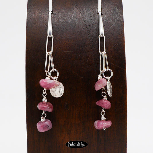 Pendientes Turmalina Rosa