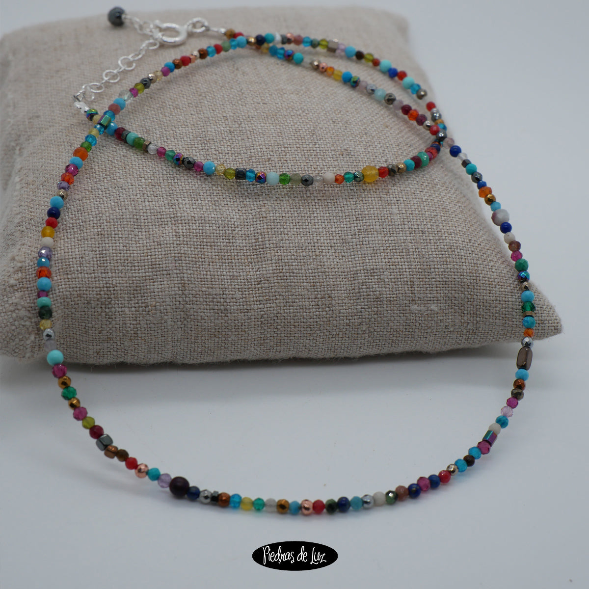 Gargantilla- Collar de Piedritas Chakra Multicolor