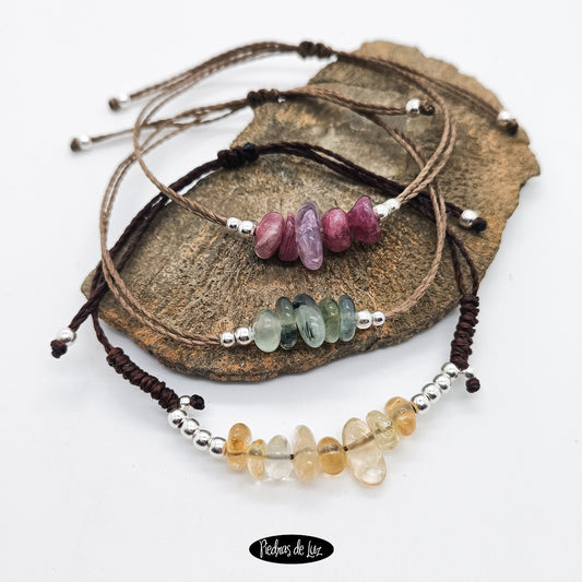 Pulsera Hilo Chip Cuarzo Citrino