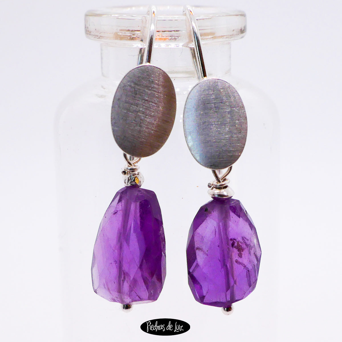 Pendientes de Plata Amatista