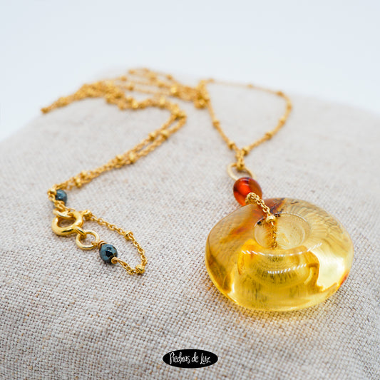 Colgante largo Donut Ámbar