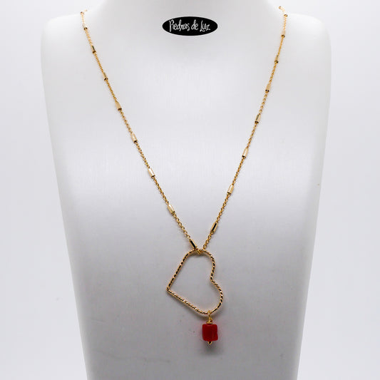 Gargantilla corazón Coral