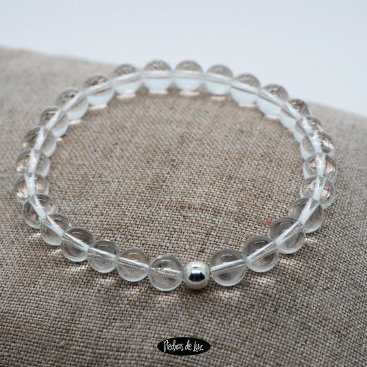 Pulsera elástica Cuarzo blanco
