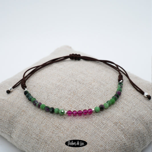 Pulsera Hilo Zoisita-Rubí